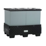 Foldable plastic pallet box/ container FLCL1208-5711