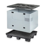Foldable plastic pallet box/ container FLCL1210-0902