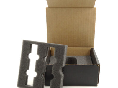 One way cardboard packaging with PU foam inserts