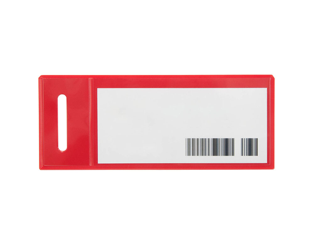 Transparent Durable 20X75Mm Pocketfix Label Holder Pack Of 10 