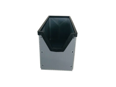 PP cellular box with U frame from plastic and front access