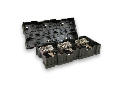 Customized trays for components interior containers