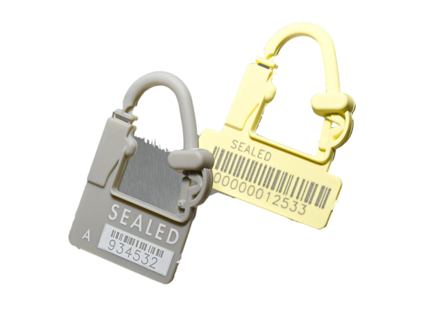 Security locks for trolleys and containers
